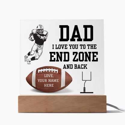 Dad Gift | Football Fan Dad, Personalized Name, Color Changing Light Up Option, fathers Day, Birthday