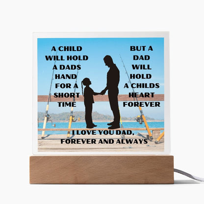 Gift For Dad | To A Fishing Dad, Acrylic With LED Option, Fathers Day, Birthday