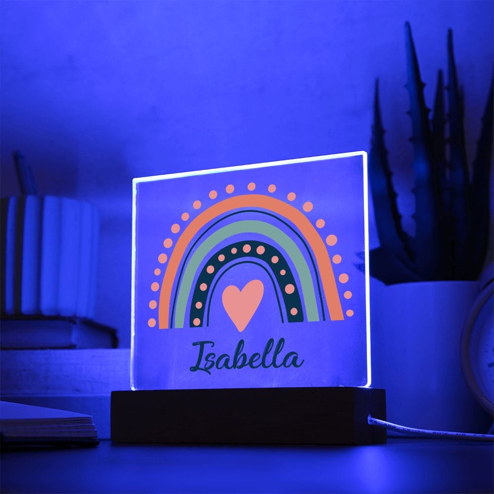 Night Lights | Rainbow Custom Name Acrylics With Color Changing Light Up Option, Kids Room, Nursery, Baby Shower Gift, Birthday