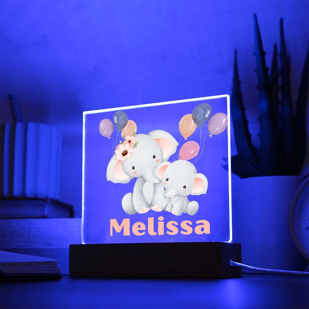 Night Light | Kids Room, Nursery, Personalized Acrylic Plaque, LED light Up Option, Baby Shower, Childs Room, Birthday