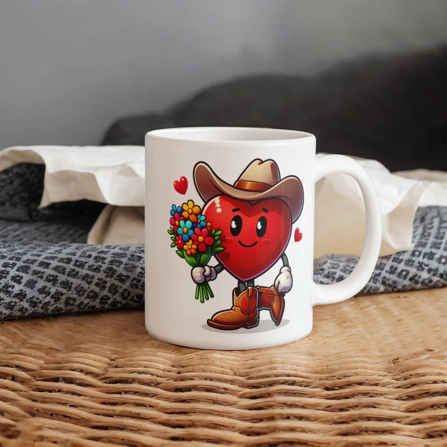 Cowboy Drink  Mug - funny, fun , Be Mine heart, rodeo, coffee, tea, valentines gift