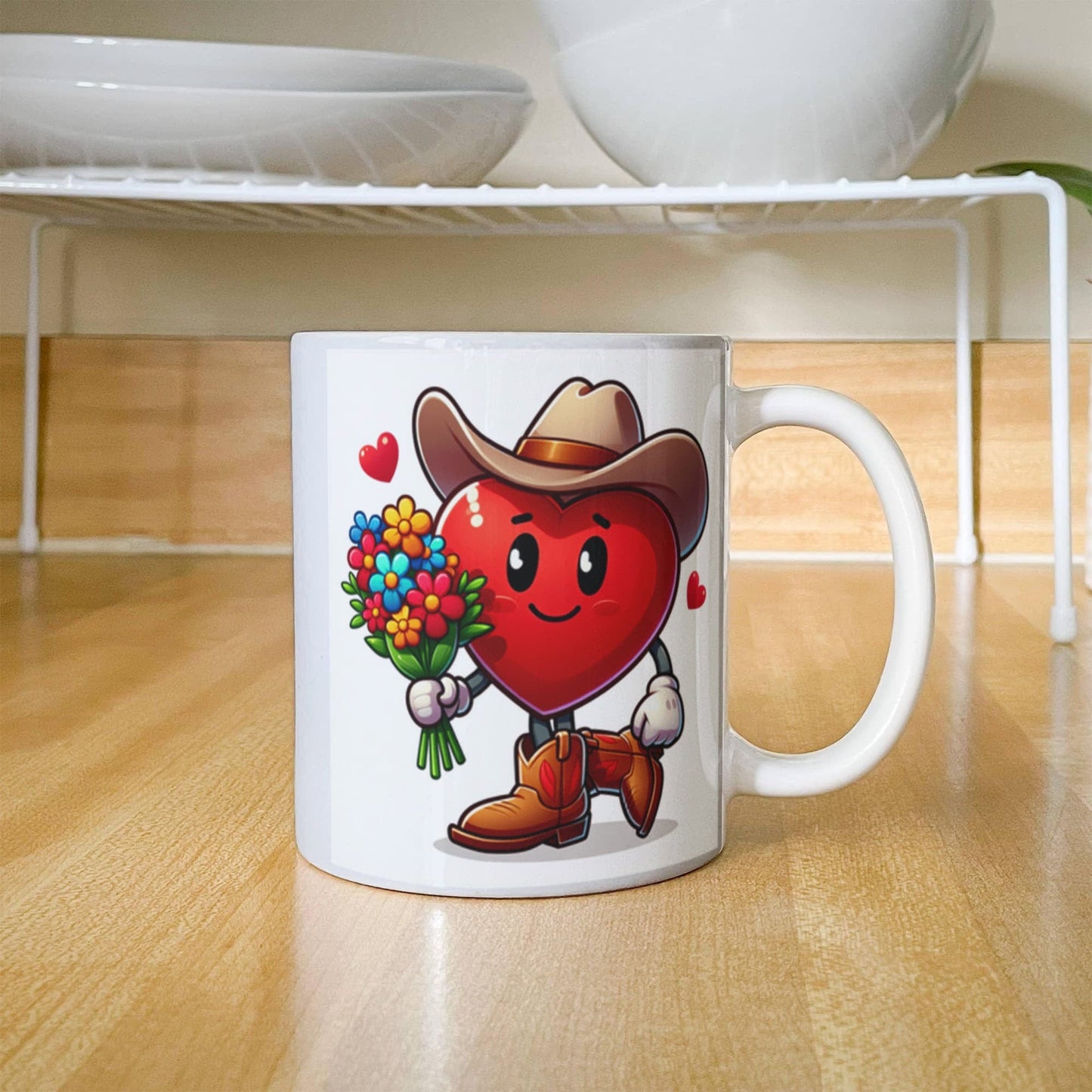 Cowboy Drink  Mug - funny, fun , Be Mine heart, rodeo, coffee, tea, valentines gift