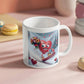 Snowboarder Drink Mug - funny, fun , Be Mine heart, Snowboard, love, coffee, tea, valentines gift
