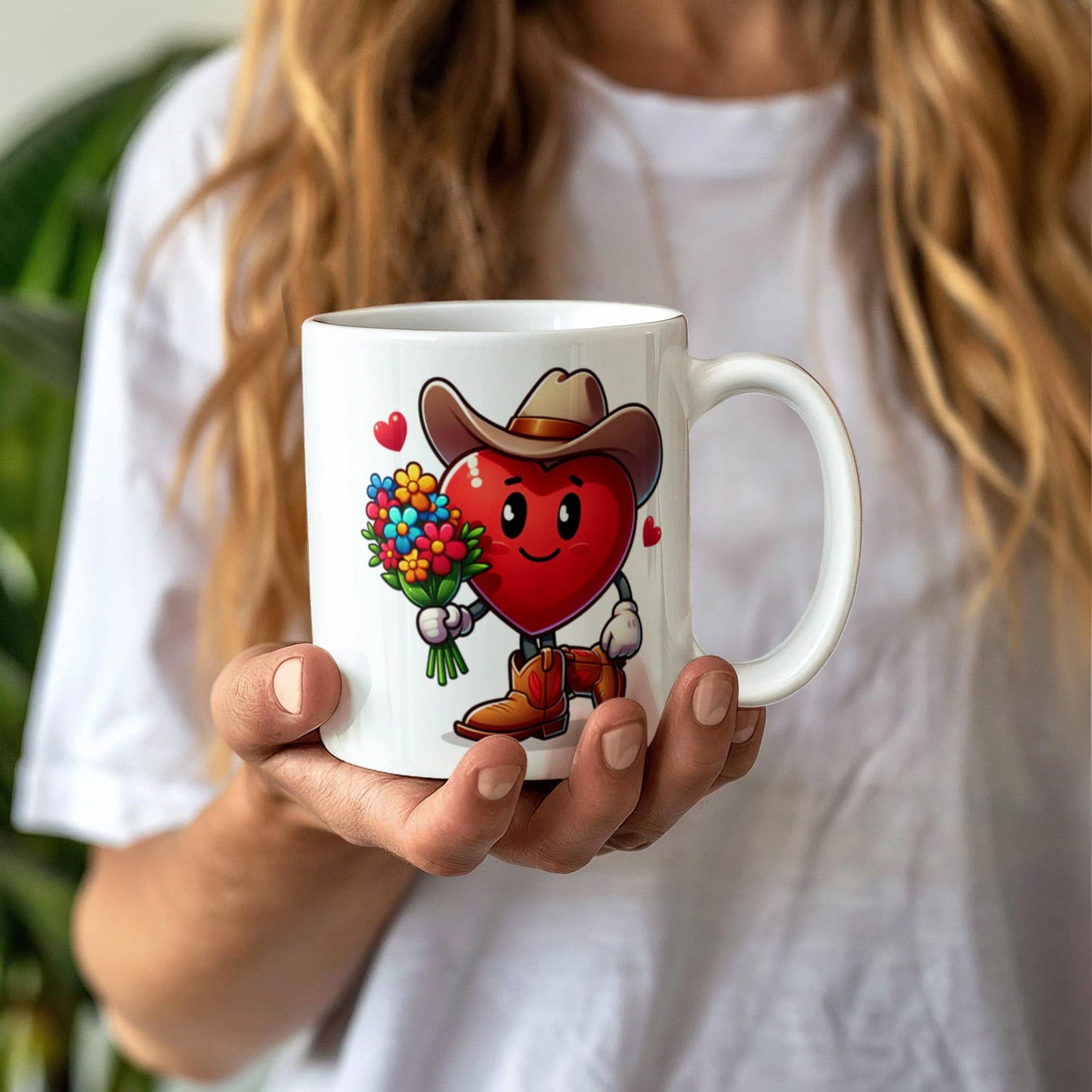 Cowboy Drink  Mug - funny, fun , Be Mine heart, rodeo, coffee, tea, valentines gift