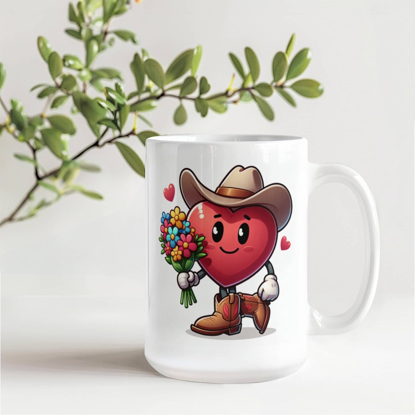 Cowboy Drink  Mug - funny, fun , Be Mine heart, rodeo, coffee, tea, valentines gift