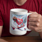 Snowboarder Drink Mug - funny, fun , Be Mine heart, Snowboard, love, coffee, tea, valentines gift
