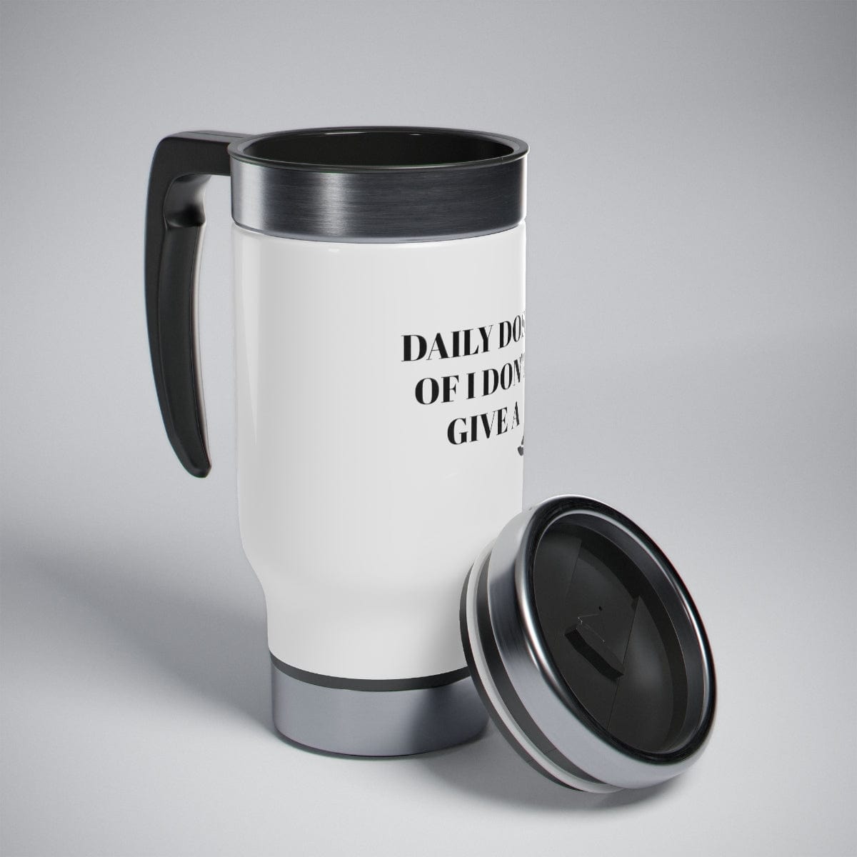 Travel Mug with Handle I don't give a duck fun gifts for hunter for him for her14oz Stainless Steel