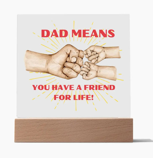 Dad Gift | Dad and Kids Fist Bump, Personalized, Acrylic, Fathers Day, Birthday