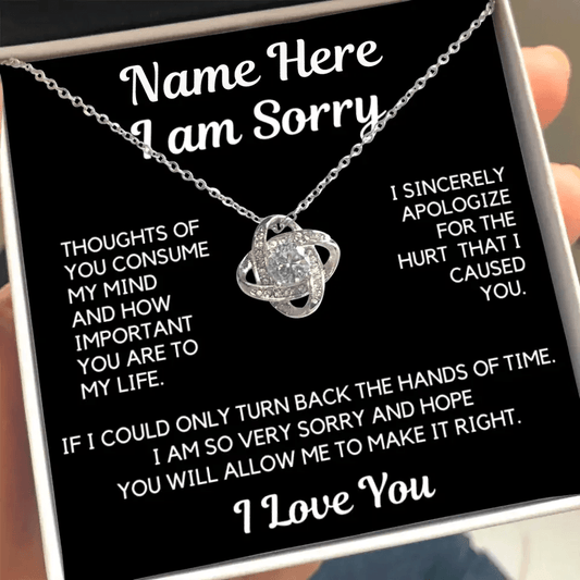 I am Sorry | Personalized Forgive Me Necklace, Gift For Girlfriend, Partner, Wife