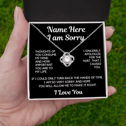 I am Sorry | Personalized Forgive Me Necklace, Gift For Girlfriend, Partner, Wife