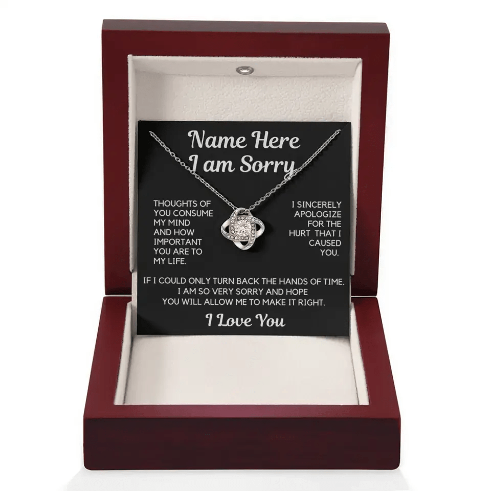 I am Sorry | Personalized Forgive Me Necklace, Gift For Girlfriend, Partner, Wife