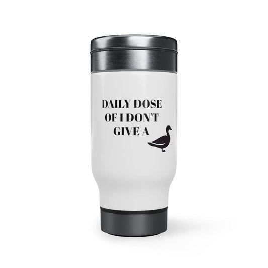 Travel Mug with Handle I don't give a duck fun gifts for hunter for him for her14oz Stainless Steel