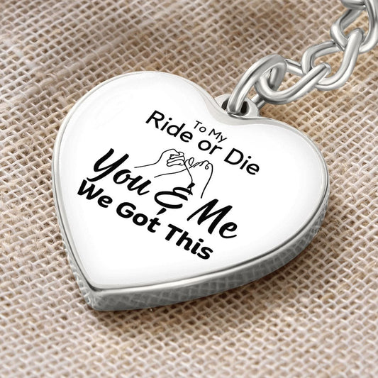 Key Chain Gift | Engraving Option, Personalized, Ride or Die, Best Friends, Daughter, Soulmate, Bridesmaid, Wife, Husband