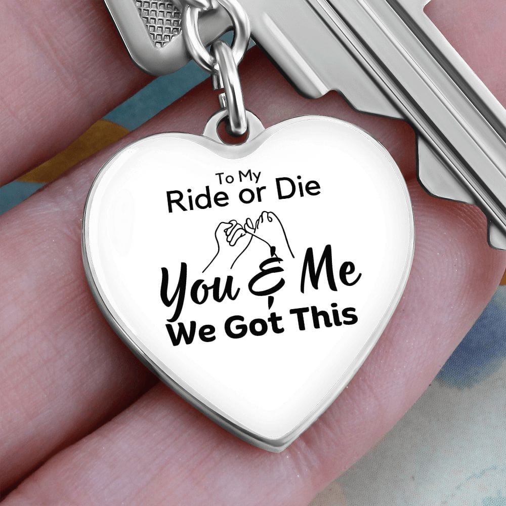 Key Chain Gift | Engraving Option, Personalized, Ride or Die, Best Friends, Daughter, Soulmate, Bridesmaid, Wife, Husband