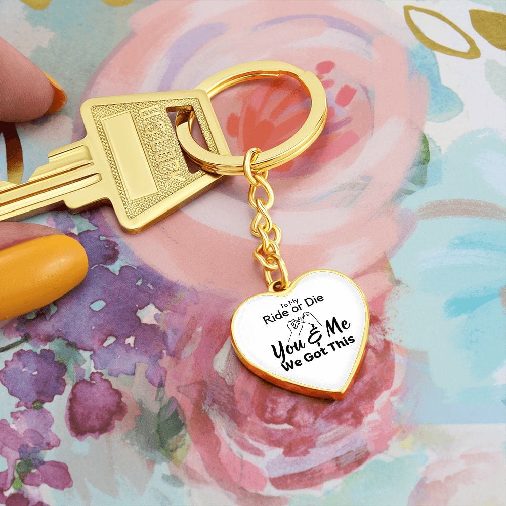 Key Chain Gift | Engraving Option, Personalized, Ride or Die, Best Friends, Daughter, Soulmate, Bridesmaid, Wife, Husband