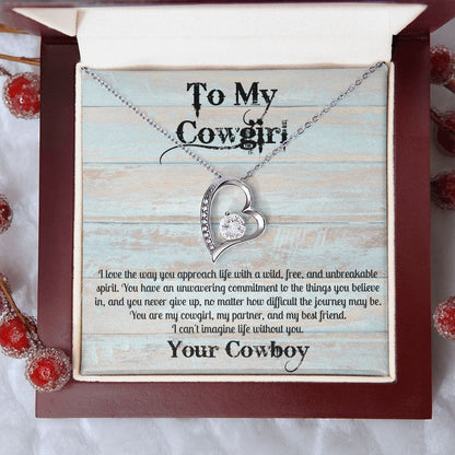 Products Cowgirl Gift | Necklace to My Cowgirl. From Cowboy, To Soulmate, Partner, Best Friend, Birthday, Anniversary Gift