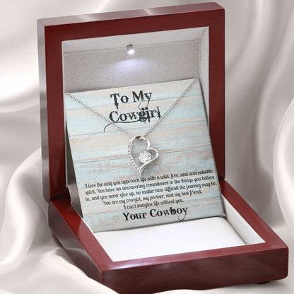 Products Cowgirl Gift | Necklace to My Cowgirl. From Cowboy, To Soulmate, Partner, Best Friend, Birthday, Anniversary Gift