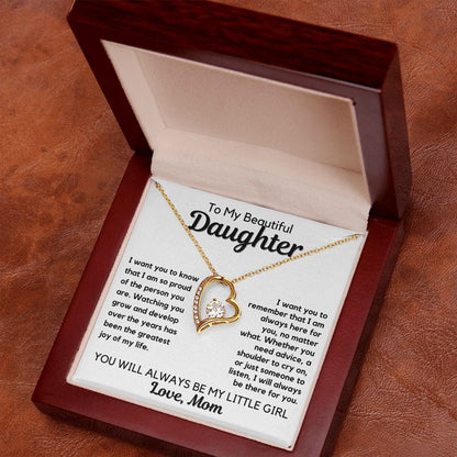 Daughter Gift | From Mom Heart Necklace Birthday, Graduation