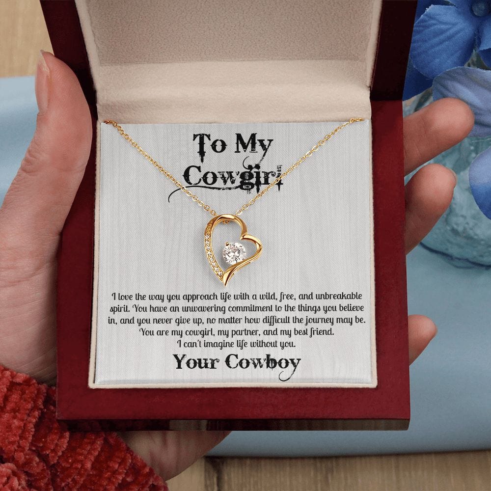 Cowgirl Gift | Necklace to My Cowgirl. From Cowboy, To Soulmate, Partner, Best Friend, Birthday, Anniversary Gift