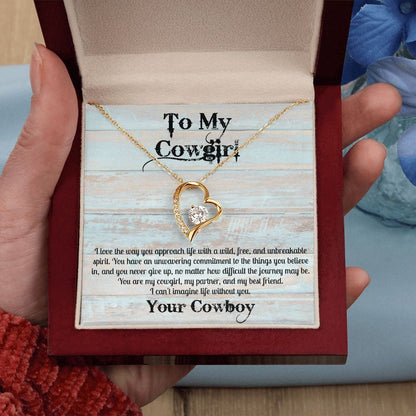 Products Cowgirl Gift | Necklace to My Cowgirl. From Cowboy, To Soulmate, Partner, Best Friend, Birthday, Anniversary Gift