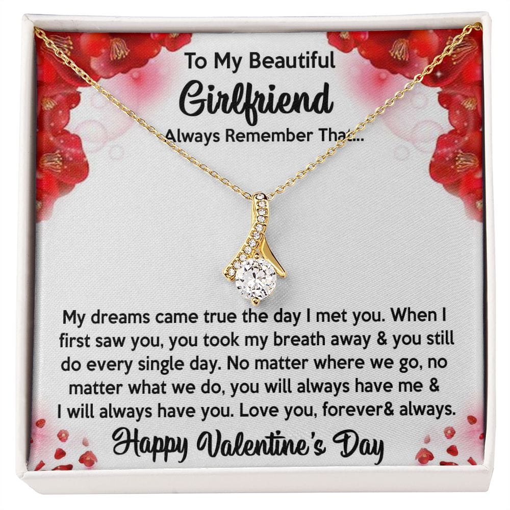 To My Girlfriend You Are My Dream Valentines Necklace