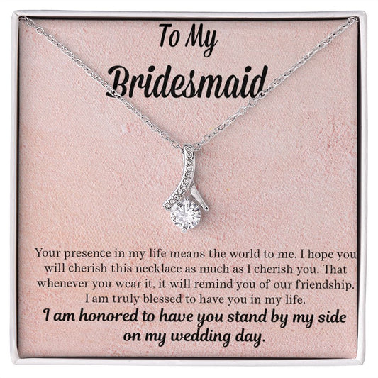 Bridesmaid Gift | Necklace to Bridesmaids, Gift From Bride, Wedding Party Jewelry, Bridal Party Necklace