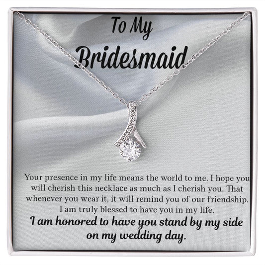 Bridesmaid Gift | Necklace to Bridesmaids, Gift From Bride, Wedding Party Jewelry, Bridal Party Necklace