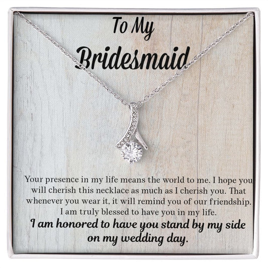 Bridesmaid Gift | Necklace to Bridesmaids, Gift From Bride, Wedding Party Jewelry, Bridal Party Necklace