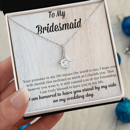 Bridesmaid Gift | Necklace to Bridesmaids, Gift From Bride, Wedding Party Jewelry, Bridal Party Necklace