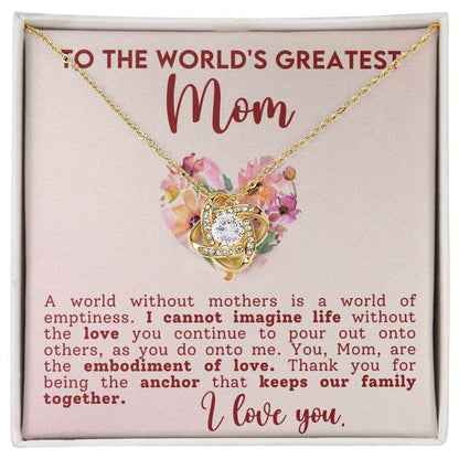 Gift For Mom | Mother Necklace Gift, The Anchor That Keeps Us Together, From Son Daughter, Mothers Day, Birthday