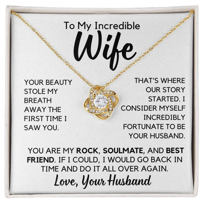 To My Wife | Soulmate Gift, Partner, From Husband Pendant Necklace, Anniversary, Birthday, Mothers Day