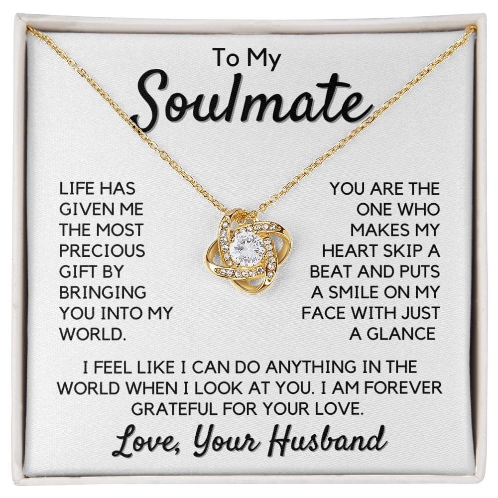 Gift To My Wife, Soulmate | Partner From Husband Necklace, Anniversary, Birthday, Mothers Day