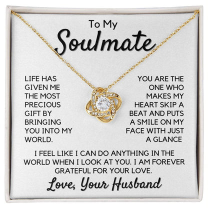 Gift To My Wife, Soulmate | Partner From Husband Necklace, Anniversary, Birthday, Mothers Day