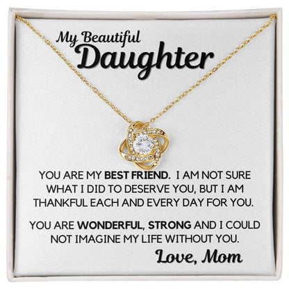 Daughter Gift | Necklace from Mom, To my Beautiful Daughter, Birthday, Graduation