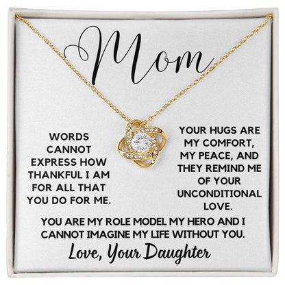 Mom Gift | To My Mother Necklace, My Hero, From Daughter, Mothers Day, Birthday