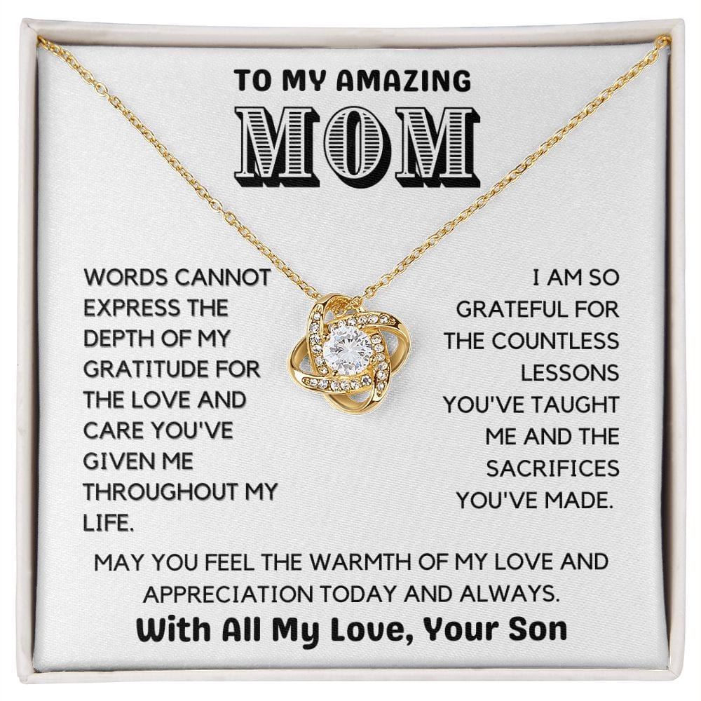 Gift To Mom | Necklace From Son, Son In Law, Bonus Son, Birthday, Mothers Day