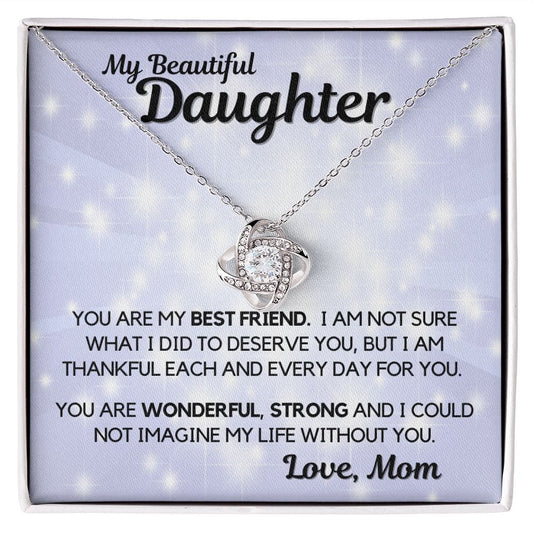 Daughter Gift | Necklace from Mom, To my Beautiful Daughter, Birthday, Graduation