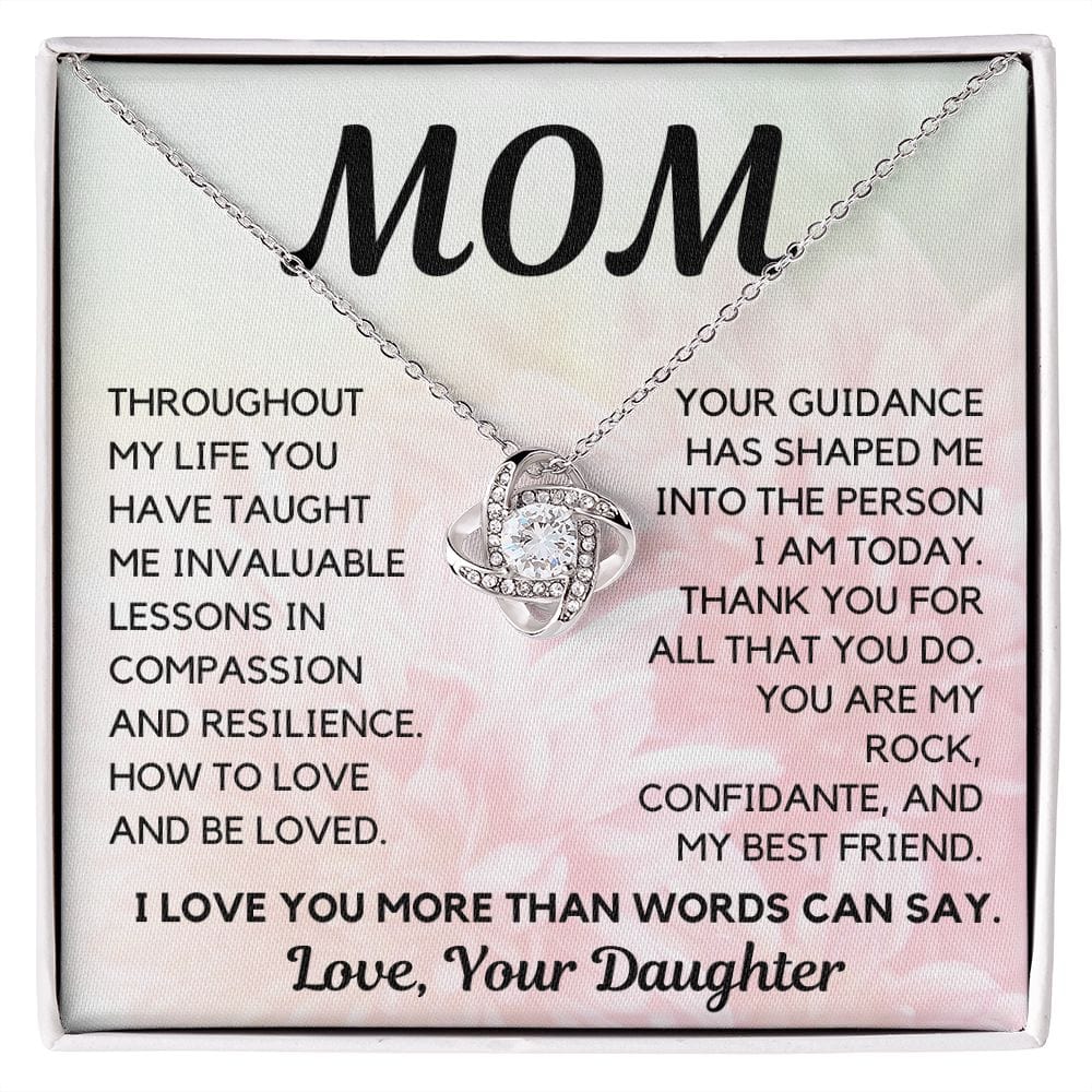 Mom Gift | Pendant Necklace To My Mother, From Daughter, Birthday, Mothers Day, Just Beacuse