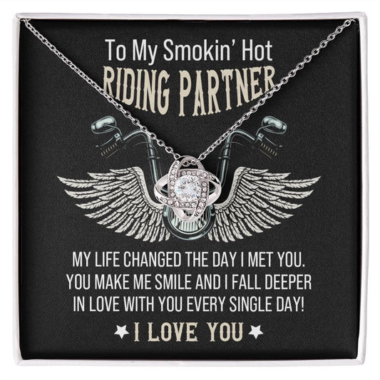 Love Knot Necklace to My Biker Riding Partner