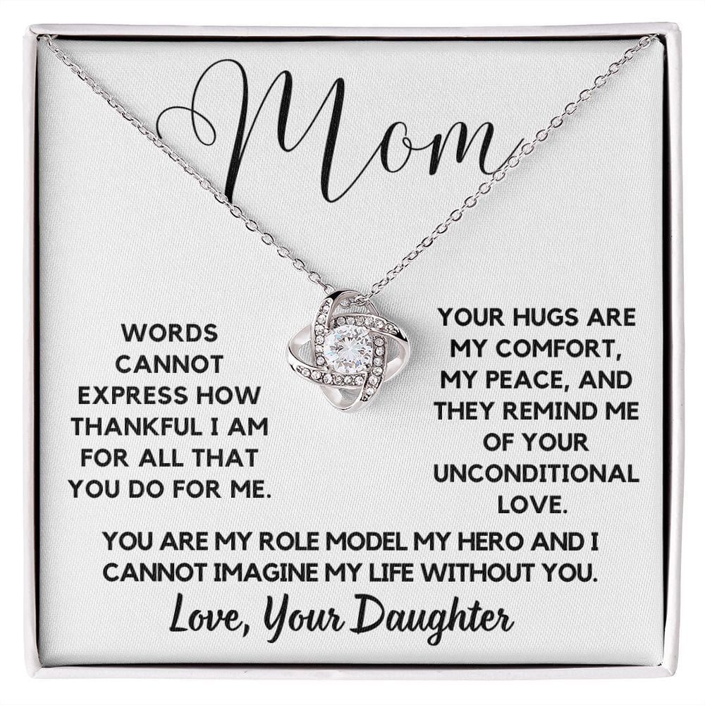 Mom Gift | To My Mother Necklace, My Hero, From Daughter, Mothers Day, Birthday