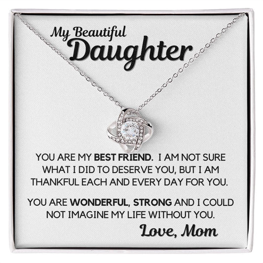 Daughter Gift | Necklace from Mom, To my Beautiful Daughter, Birthday, Graduation