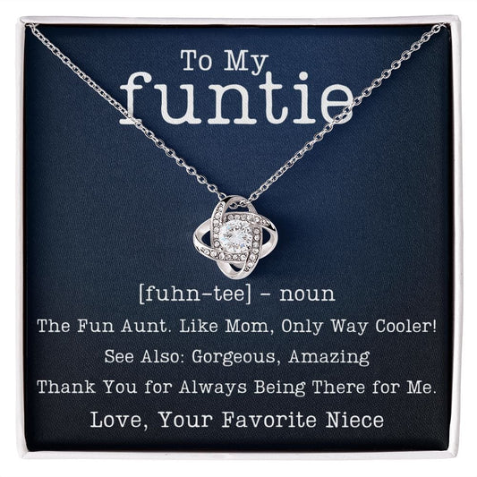Aunt Gift | Necklace For My Auntie, Funtie, From Niece Nephew, Birthday, Mothers day