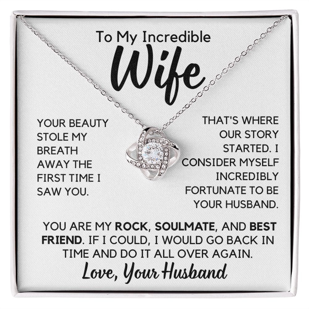 To My Wife | Soulmate Gift, Partner, From Husband Pendant Necklace, Anniversary, Birthday, Mothers Day
