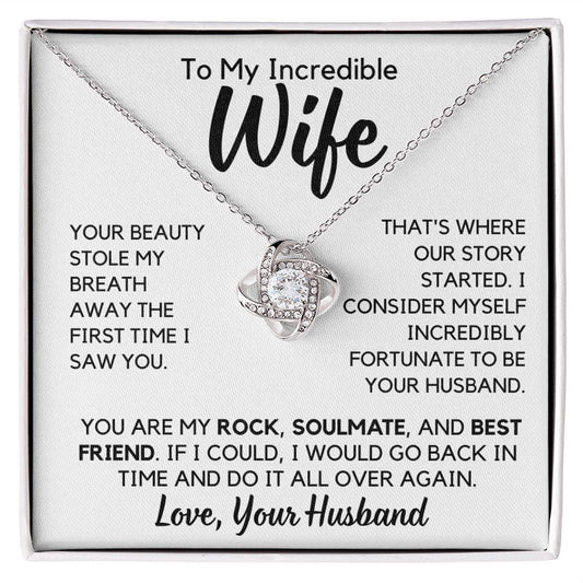 To My Wife | Soulmate Gift, Partner, From Husband Pendant Necklace, Anniversary, Birthday, Mothers Day