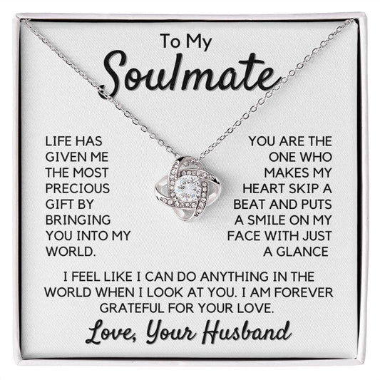 Gift To My Wife, Soulmate | Partner From Husband Necklace, Anniversary, Birthday, Mothers Day