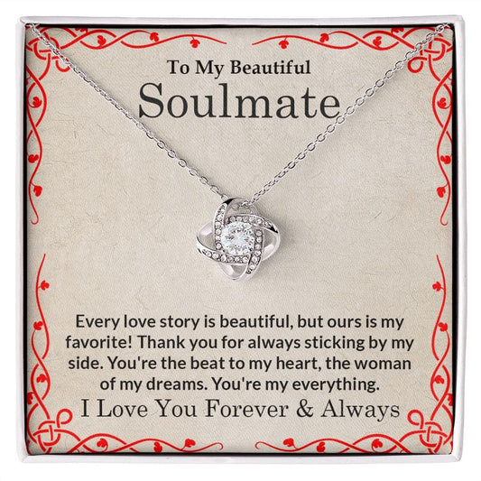 Soulmate Gift | Necklace love story gift for her, To Wife, Mother, Birthday, Mothers Day, Anniversary