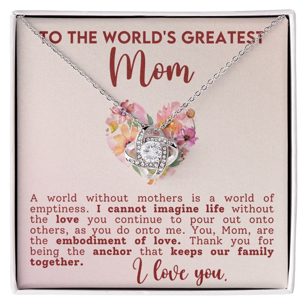 Gift For Mom | Mother Necklace Gift, The Anchor That Keeps Us Together, From Son Daughter, Mothers Day, Birthday