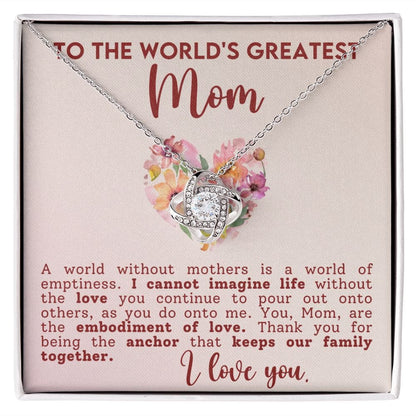 Gift For Mom | Mother Necklace Gift, The Anchor That Keeps Us Together, From Son Daughter, Mothers Day, Birthday