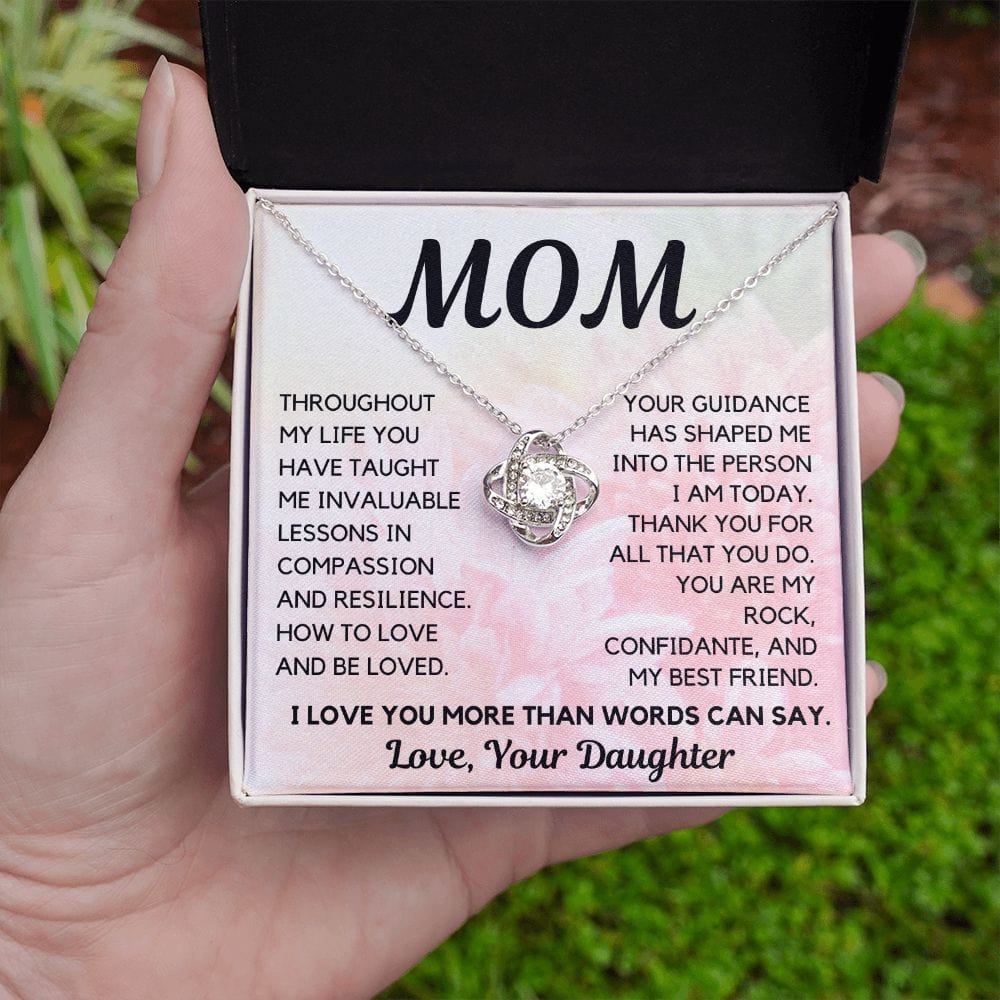 Mom Gift | Pendant Necklace To My Mother, From Daughter, Birthday, Mothers Day, Just Beacuse