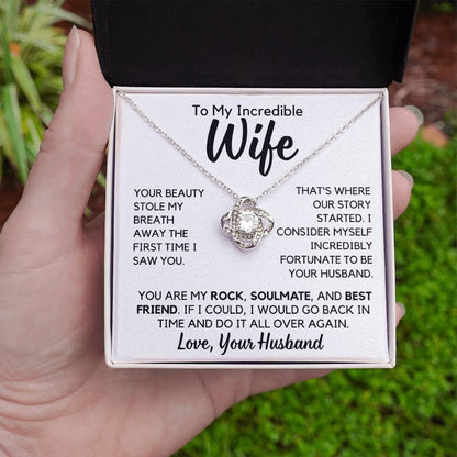 To My Wife | Soulmate Gift, Partner, From Husband Pendant Necklace, Anniversary, Birthday, Mothers Day